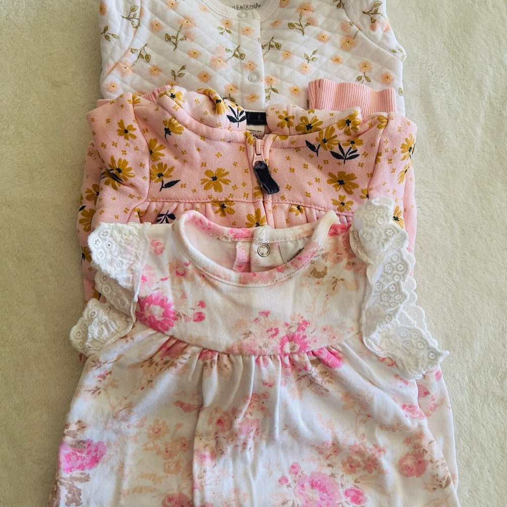 Floral and Patterned Baby Onesies